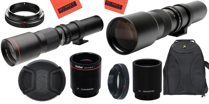لنز High-Power 500mm/1000mm f/8 Manual Telephoto Lens for Canon EOS Rebel